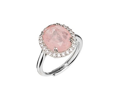 Anello Sovrani Gioielli Con Zirconi Rosa J9823